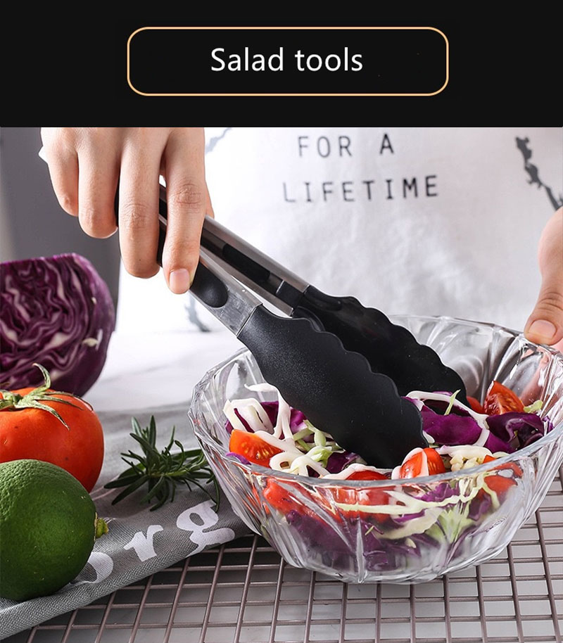 Silicone food tongs of 7 inches 9 inches and 12 inches bread tongs