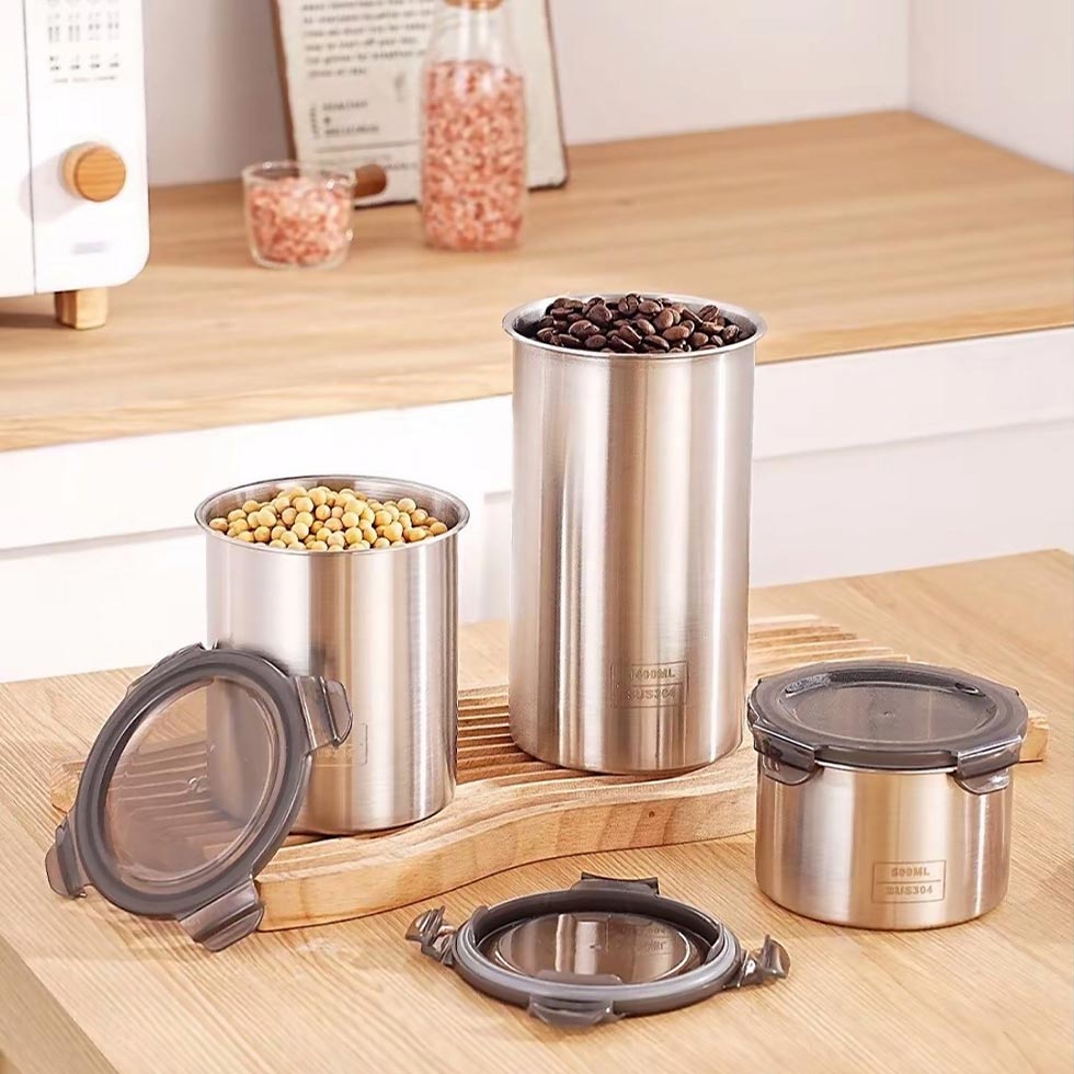 Stainless Steel Food Storage Container With Airtight Lid